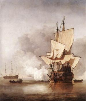 Willem Van De Velde The Younger : The Cannon Shot